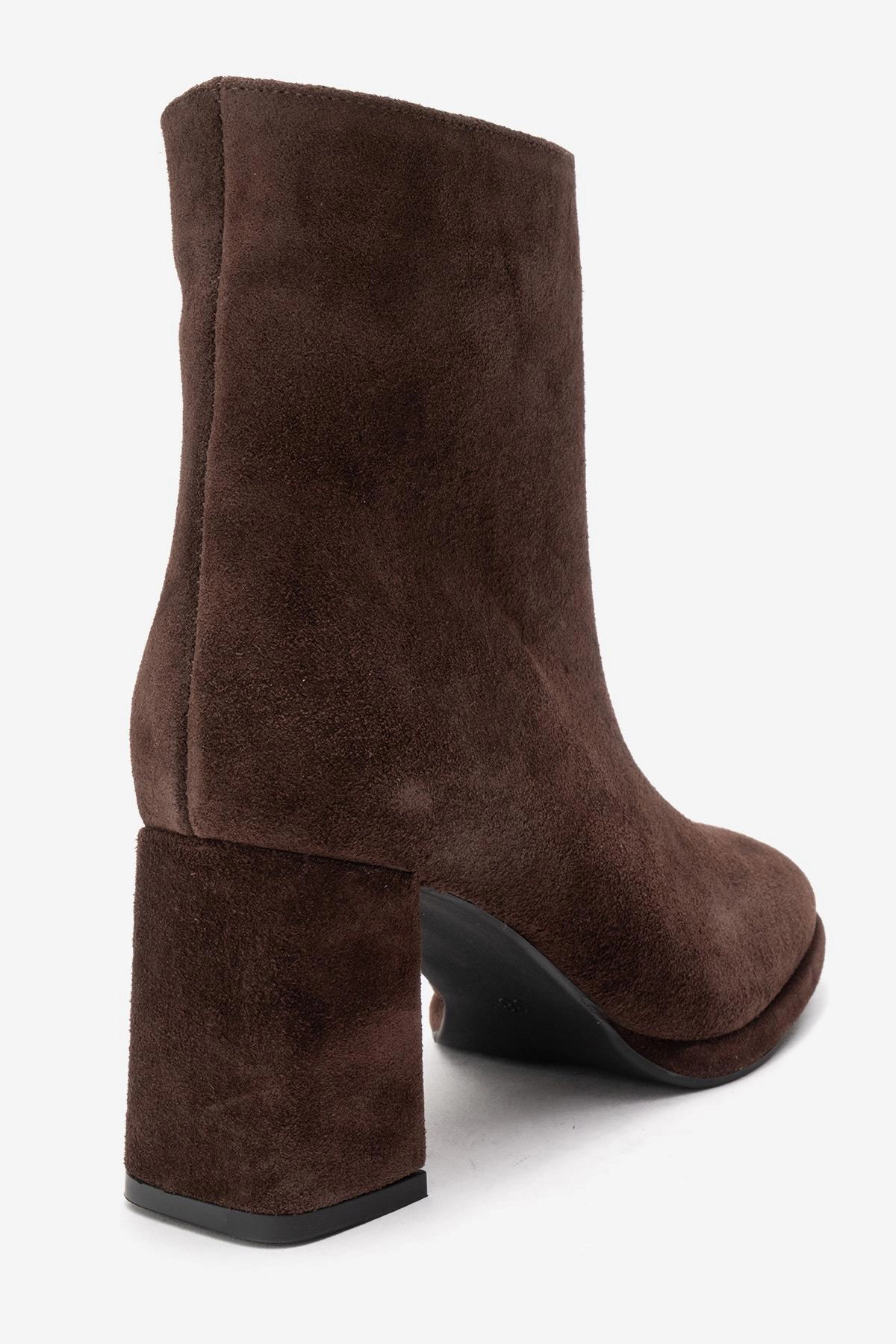 Forever & Always Womens Napoli Leather Block Heel Boot