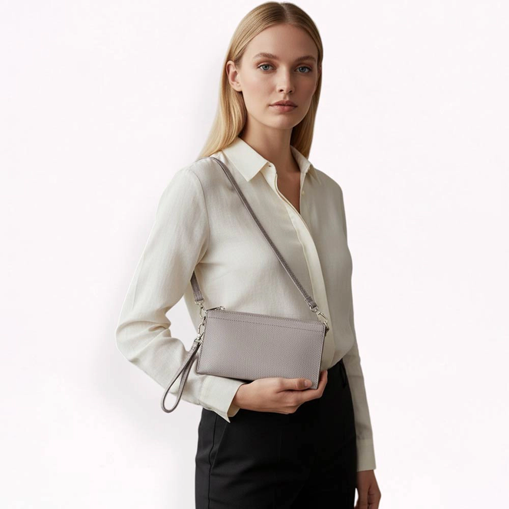 Fashnzfab Faux Leather Slim Wallet Crossbody Bag