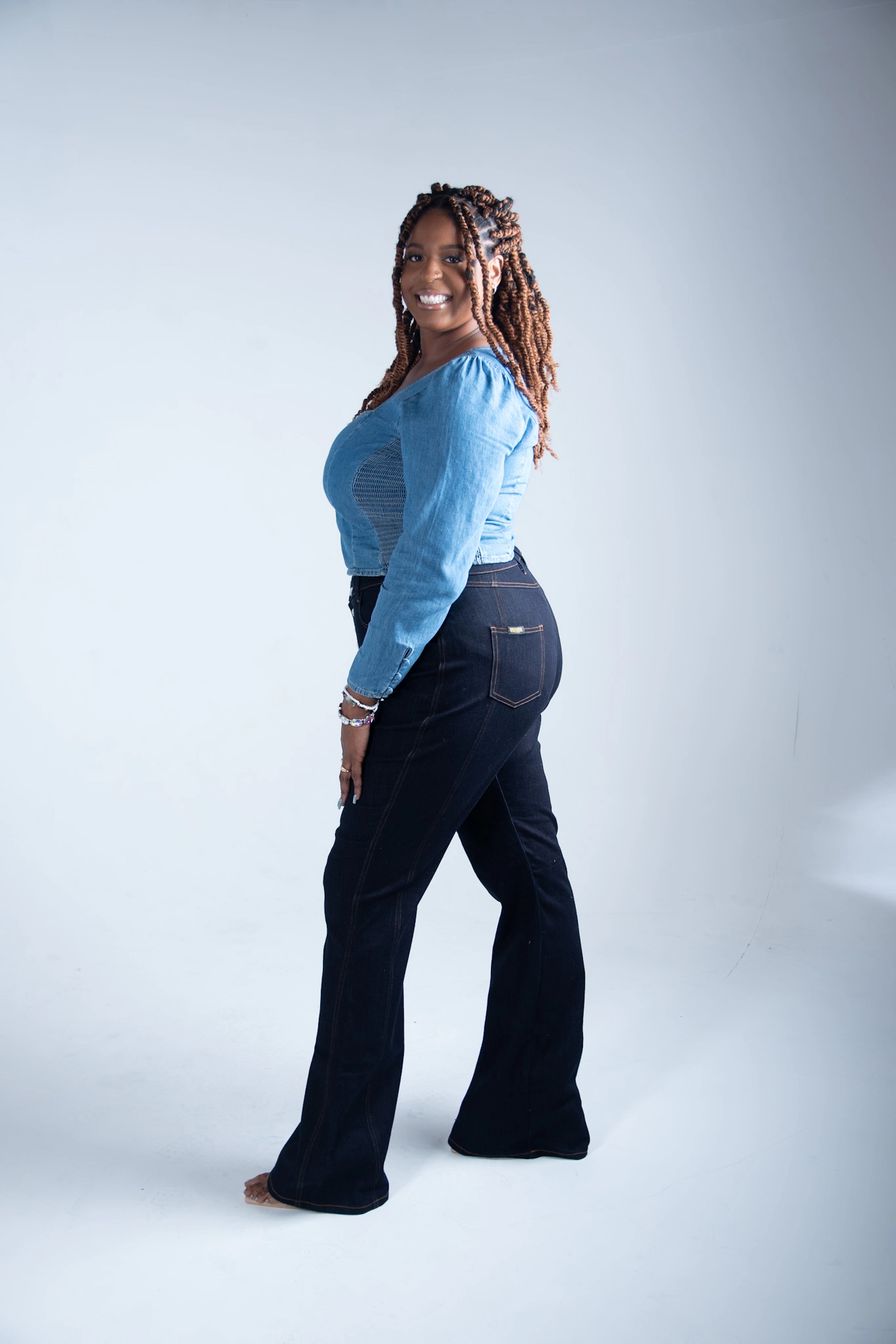 Amazonian Women's Button Me Up Flare Jeans