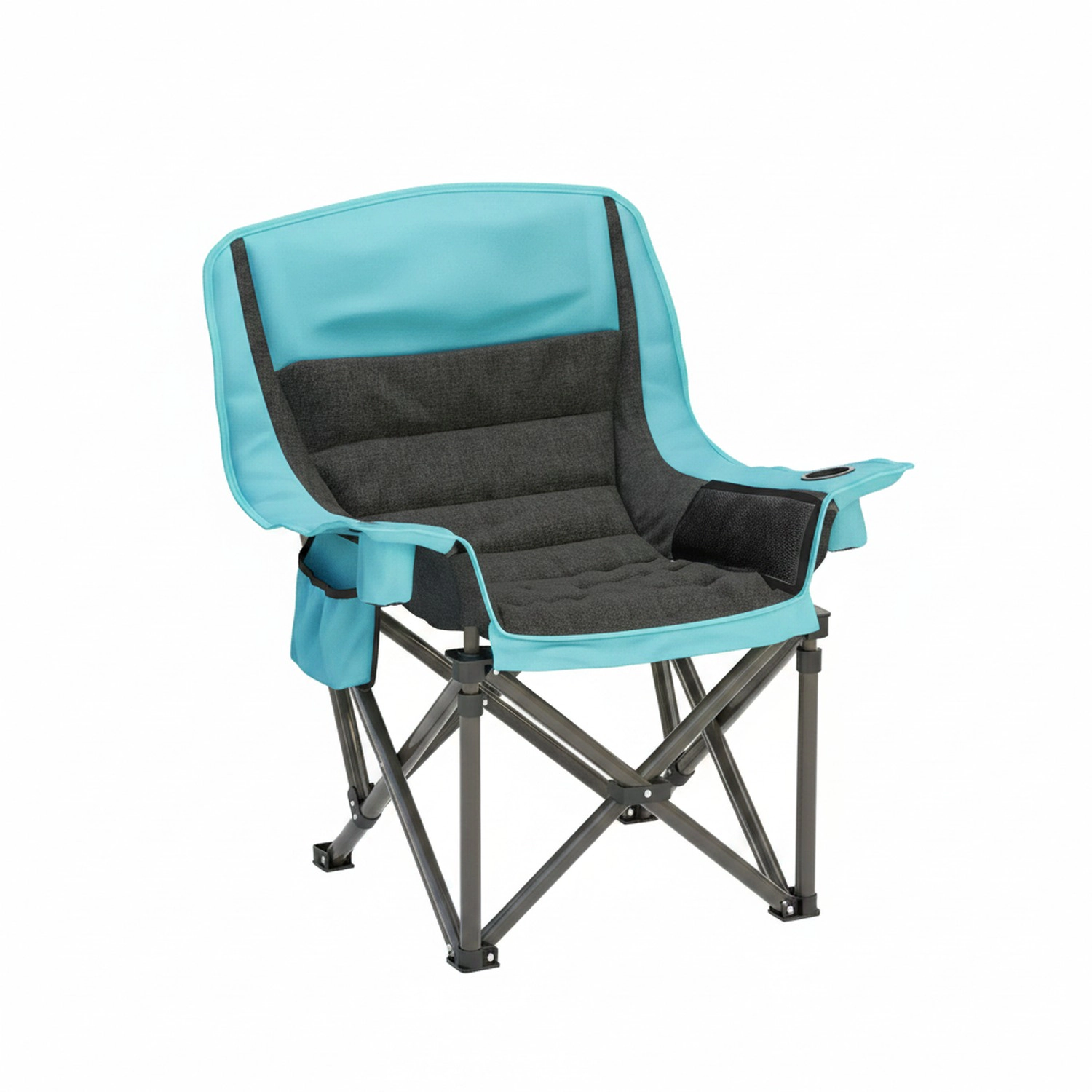 HONGGE Camping Chair for Adults Portable Folding Side Pockets Cup Holders Carry Bag and