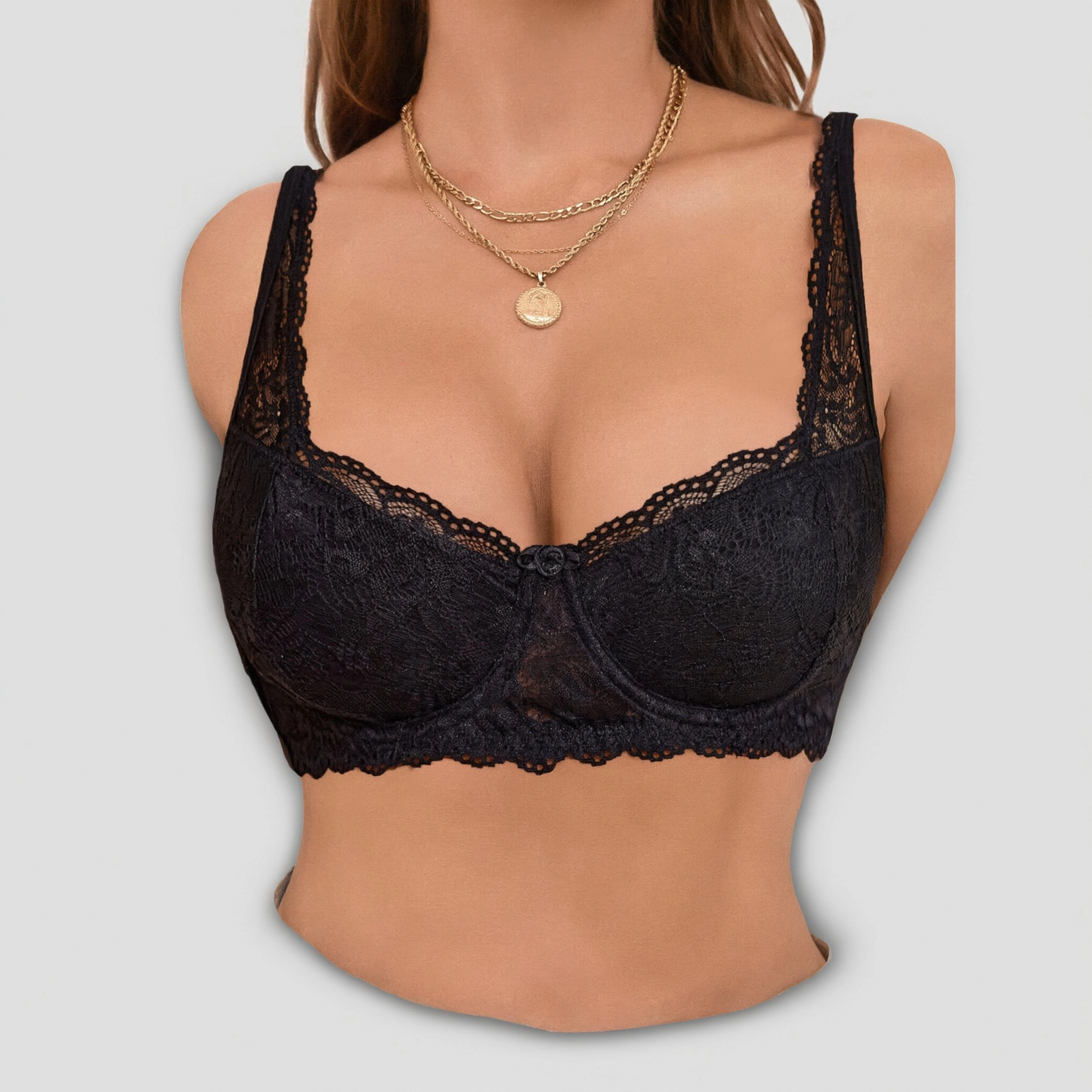 Avidlove Women's Lace Demi Balconette Unlined Underwire Bra