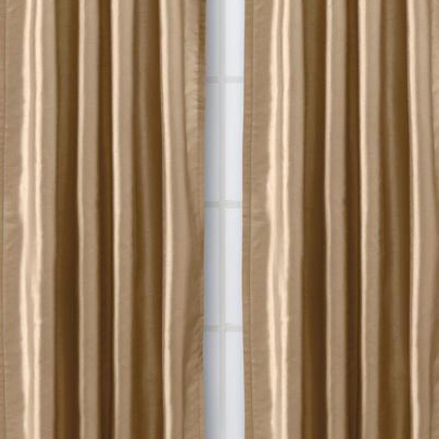 Ellis Curtain Luna Faux-Silk Rod Pocket/Back Tab Tailored Pairs - 100x96", Taupe