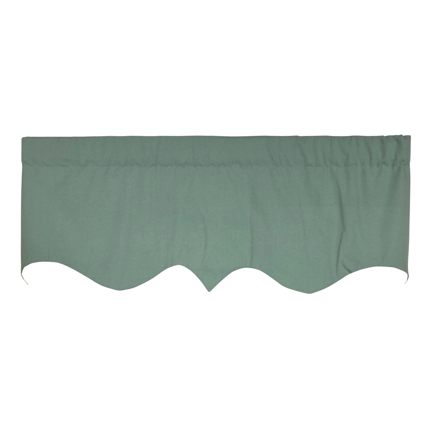 RLF Home Soft Duck Regal Window Valance 100% Cotton Lined Rod Pocket 50" x 17" Green