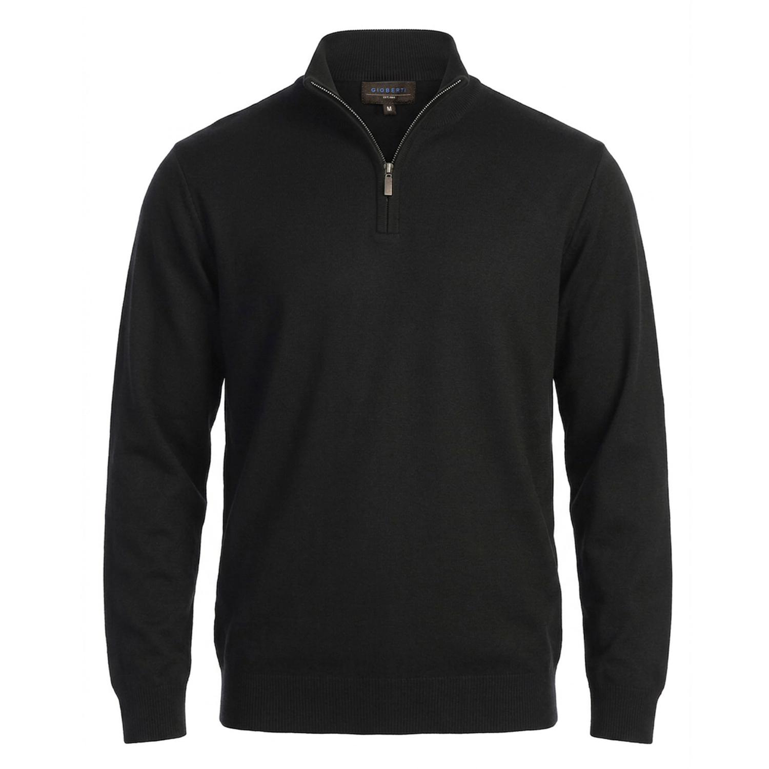 Gioberti Men's Jacquard Quarter Zip Pullover Sweater