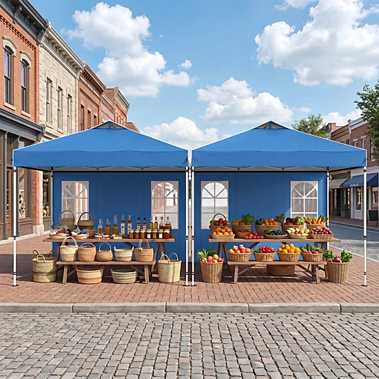 LJG 10 x 10 FT Pop up Canopy Tent with 4 Sidewalls and Adjustable Height Waterproof