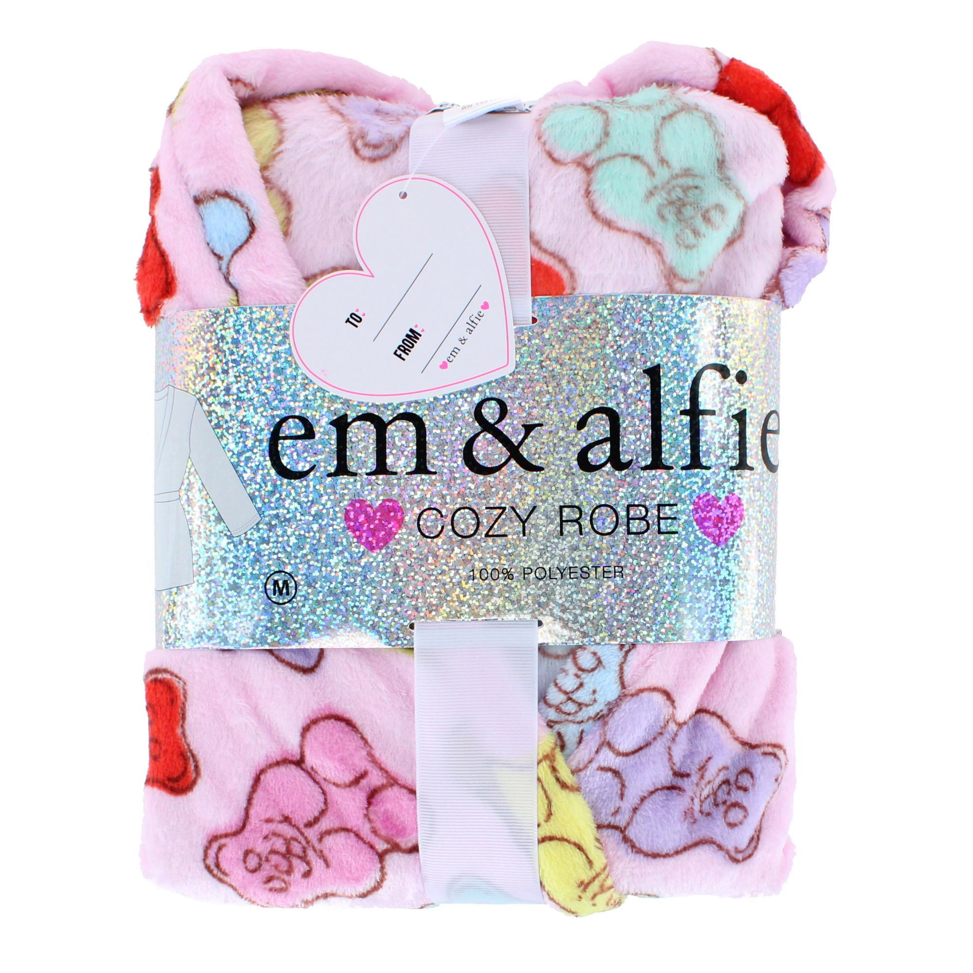 em & alfie Women's Gummy Bear Plush Kimono Robe