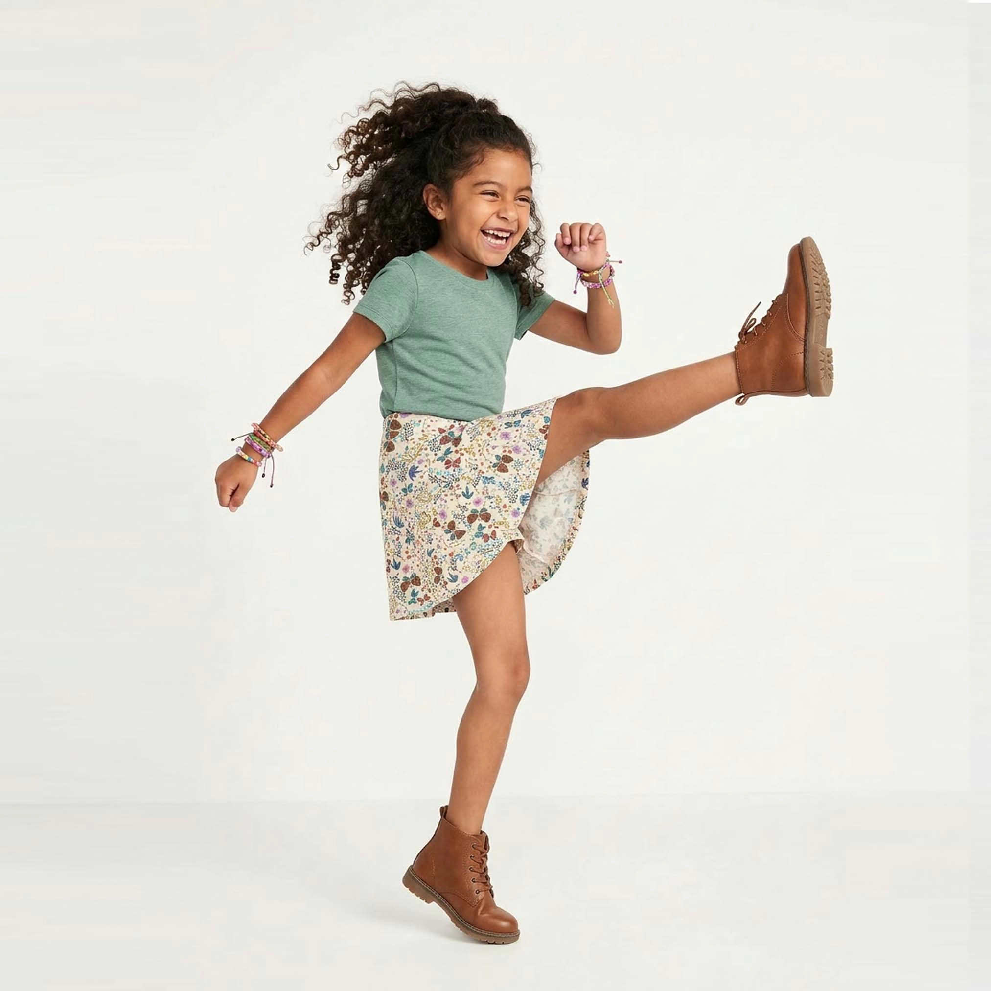 Mightly Girls Organic Cotton Print Pocket Skort