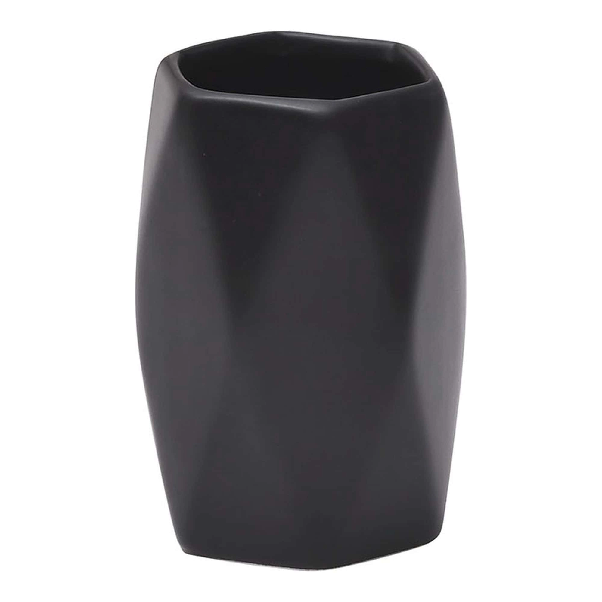 Evideco French Home Goods Faceted Diamond Stoneware Tumbler - Matte Finish