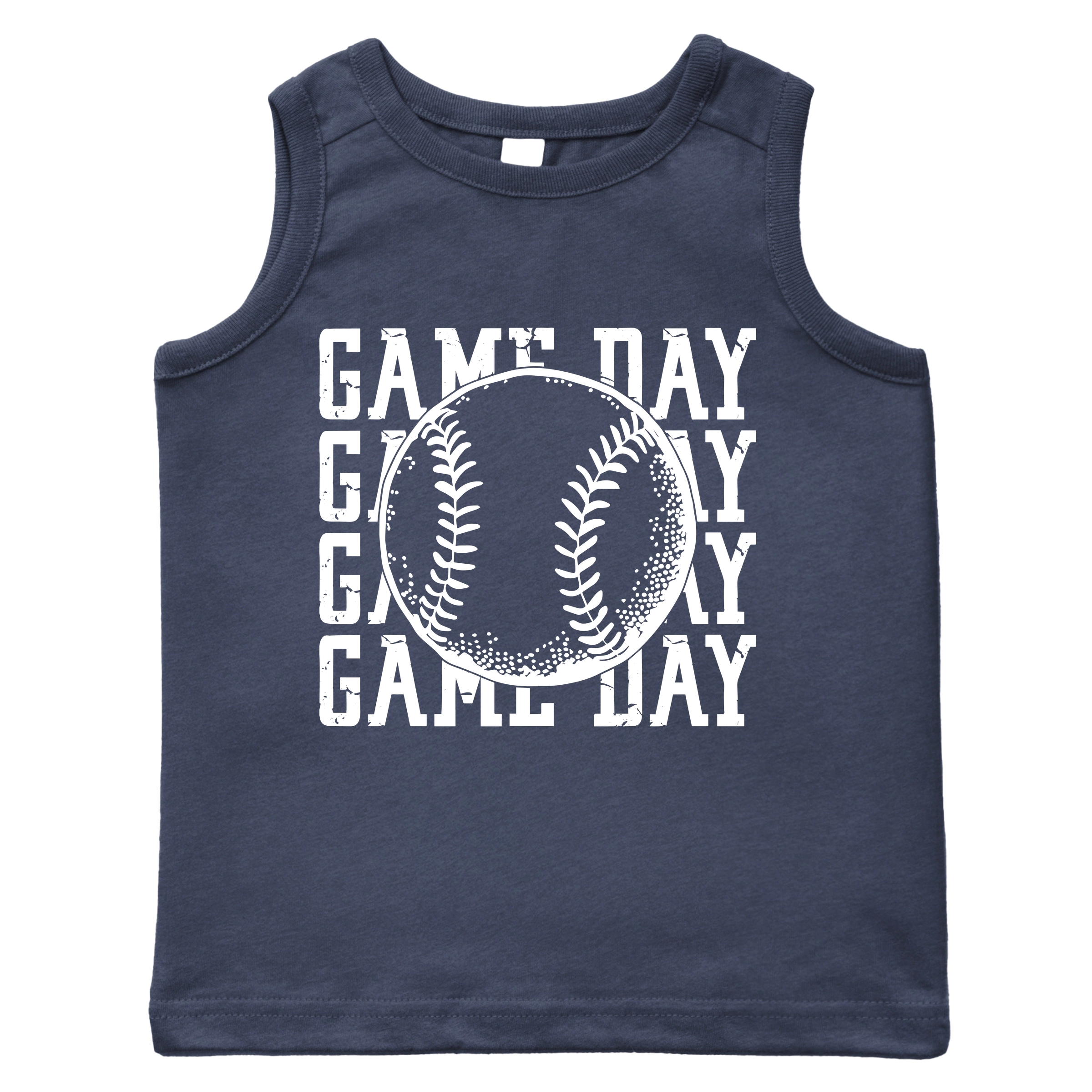 The Juniper Shop - Distressed Game Day Baseball Toddler Graphic Tank