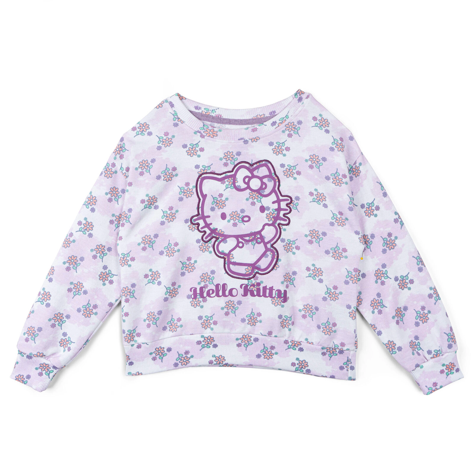 Hello Kitty Girls' 3-Piece Sweatshirt Tee and Shorts Set