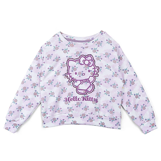 Hello Kitty Girls' 3-Piece Sweatshirt Tee and Shorts Set