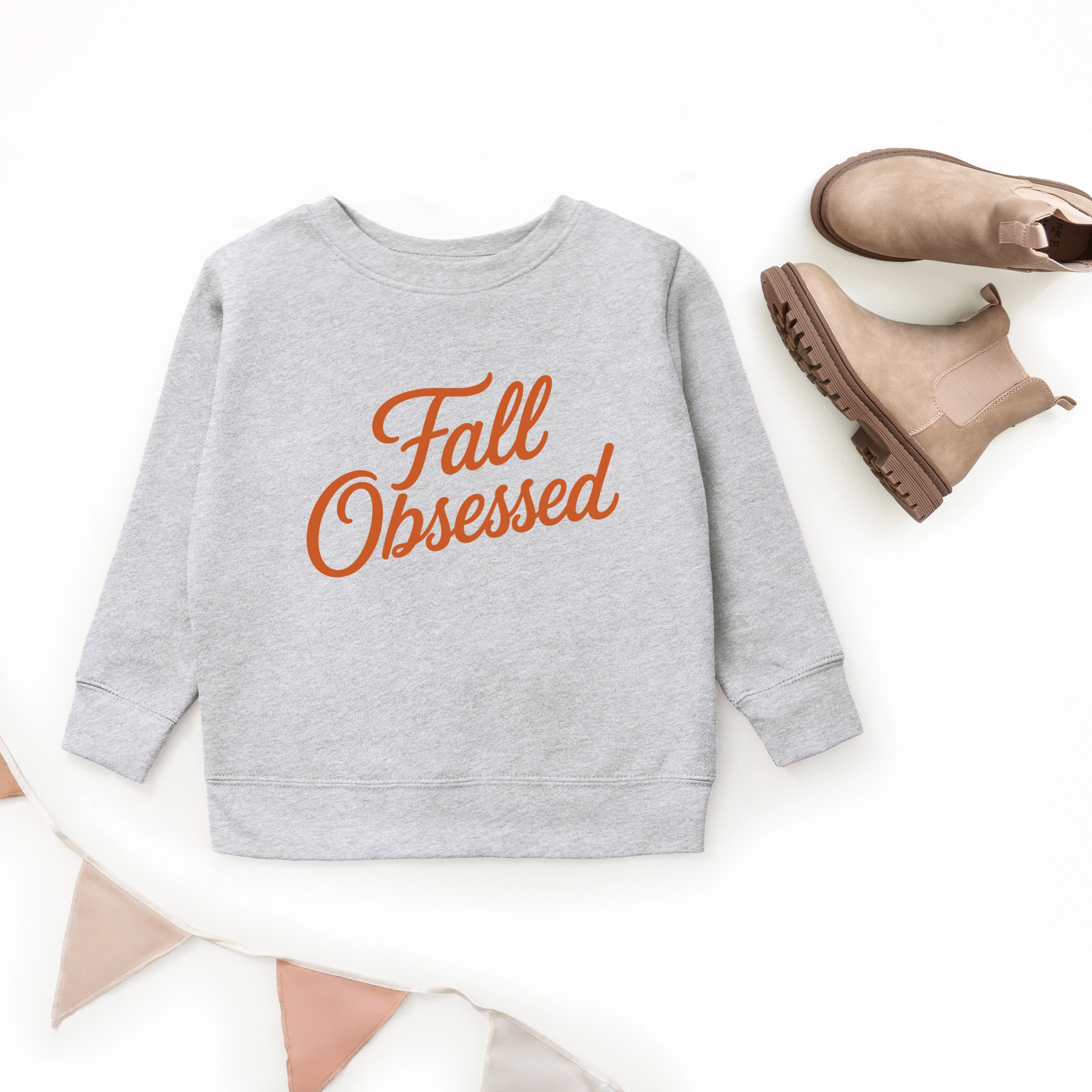 The Juniper Shop - Youth Graphic Sweatshirt Fall Obsessed Cursive