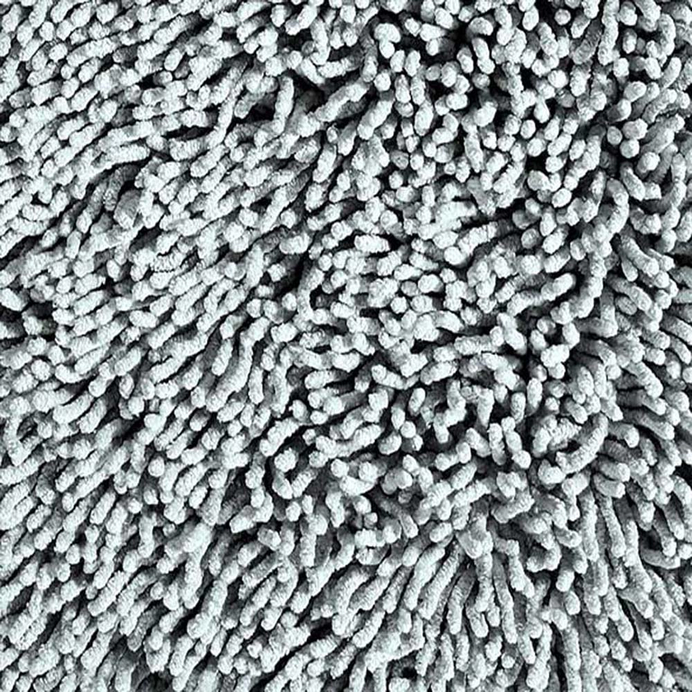 Knightsbridge Chenille Shaggy 220 GSF Non Skid Back Bath Rug 20 x 30 - Silver