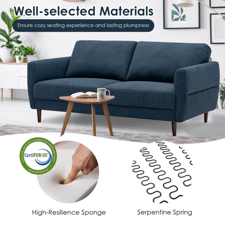 Hivvago 72-Inch Compact Fabric Loveseat Couch with Sturdy Solid Frame