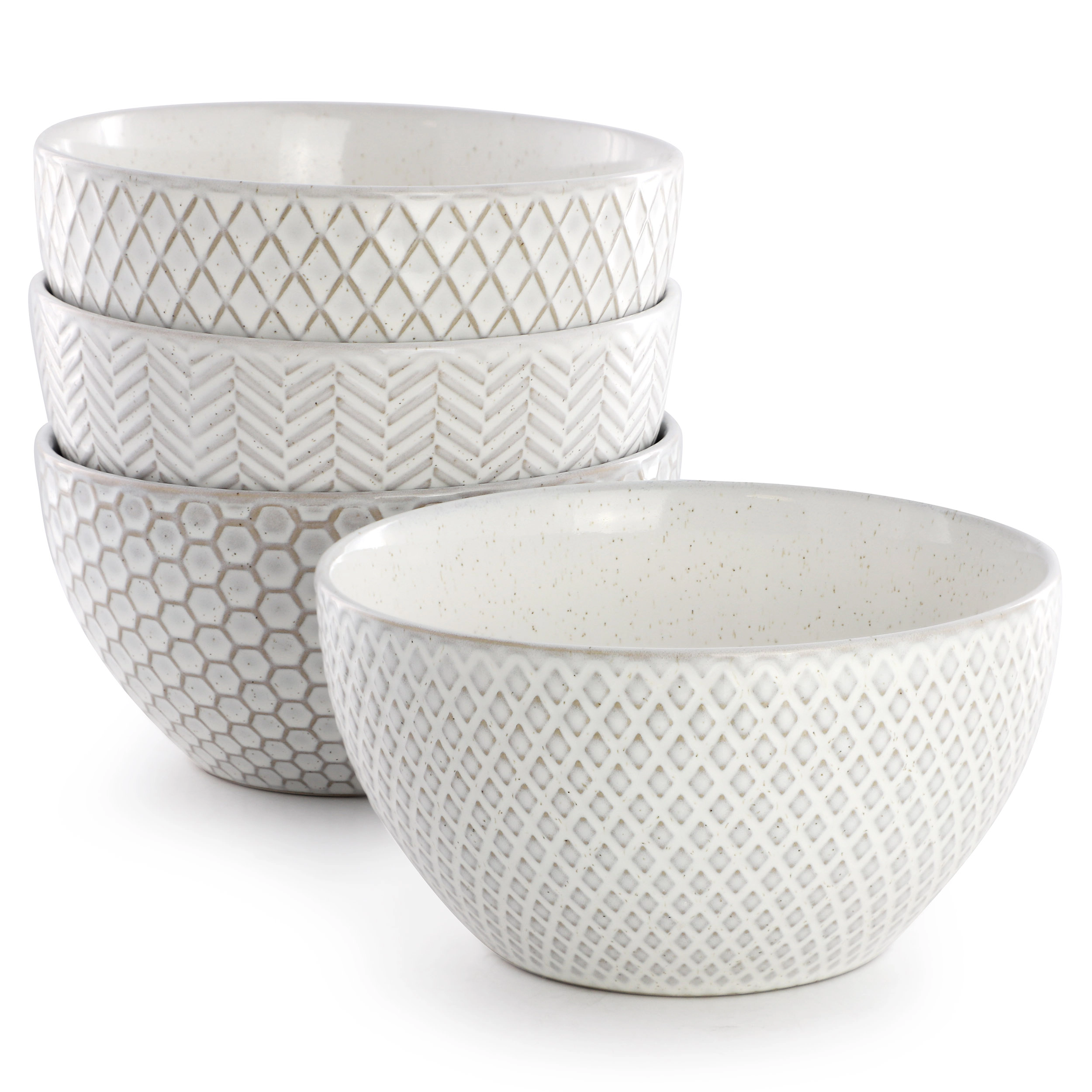 Gibson Elite Earlhart 12 Piece Stoneware Dinnerware Set in White