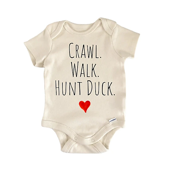 NOFO VIBES Unisex Crawl Walk Hunt Duck Newborn Baby Bodysuit
