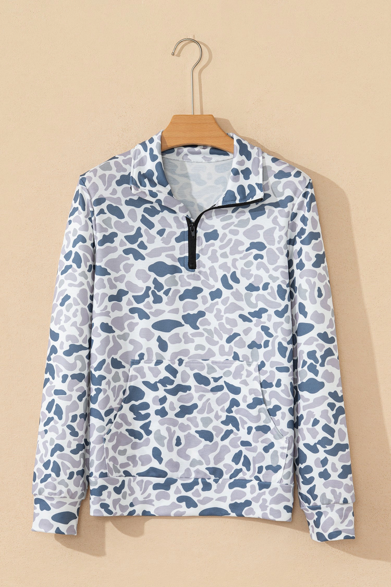 Threaded Pear Women's Etta Kangaroo Zip Collar Pullover