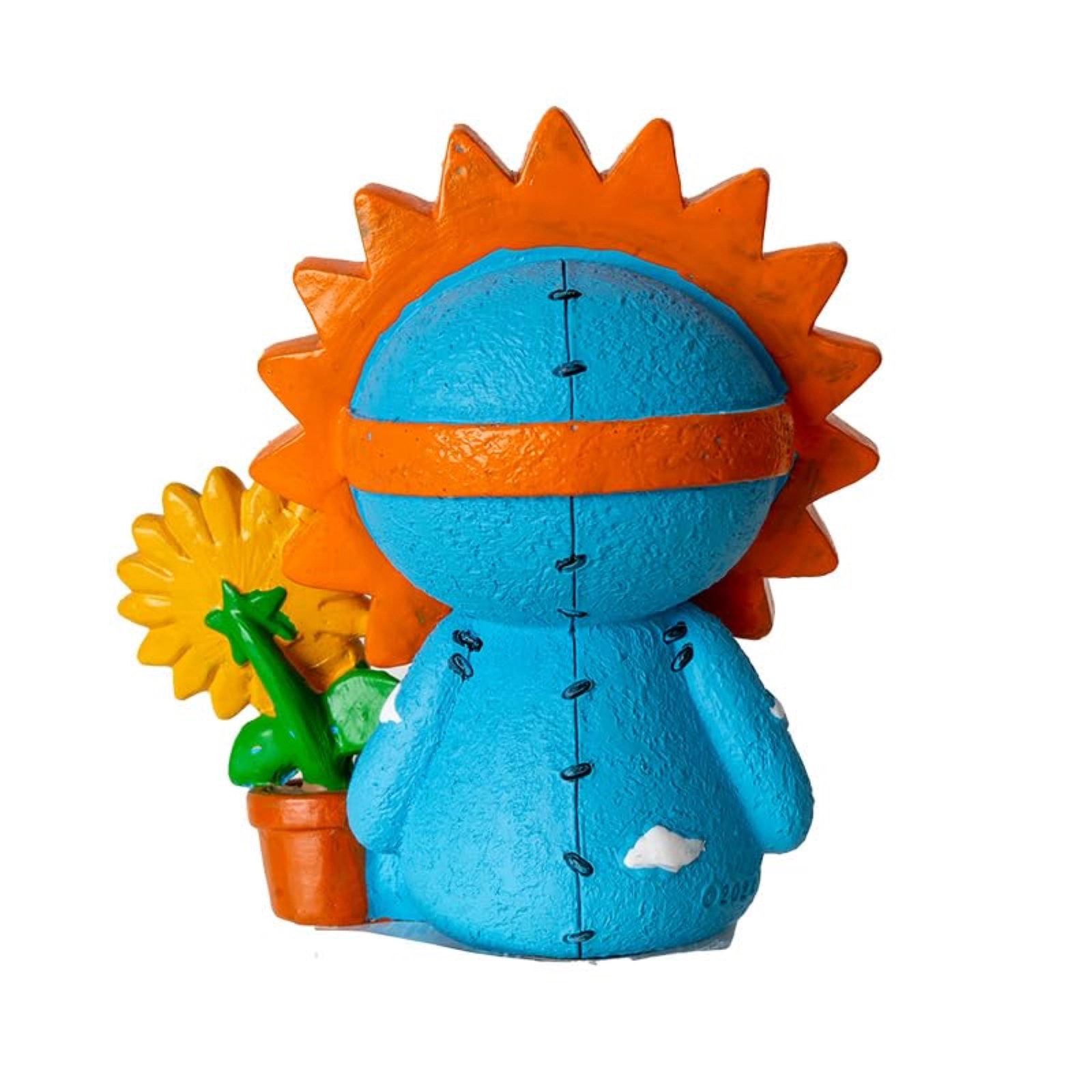 Pacific Giftware Furrybones Sol Figurine Skeleton in Sunflower Costume with Smiling Potted Sunflower Friend 2.8 inch