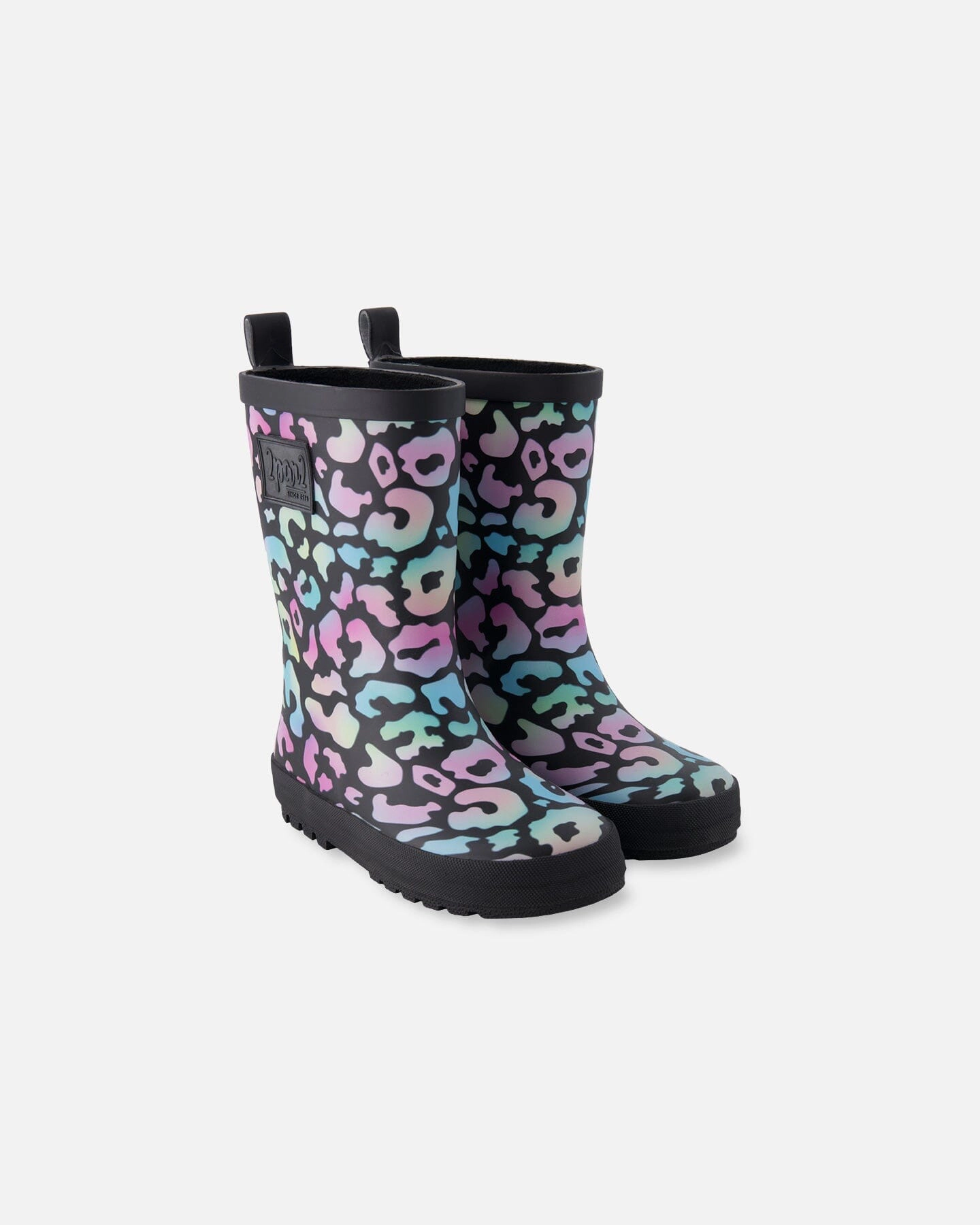 Deux par Girls Rain Boots Rubber Animal Print