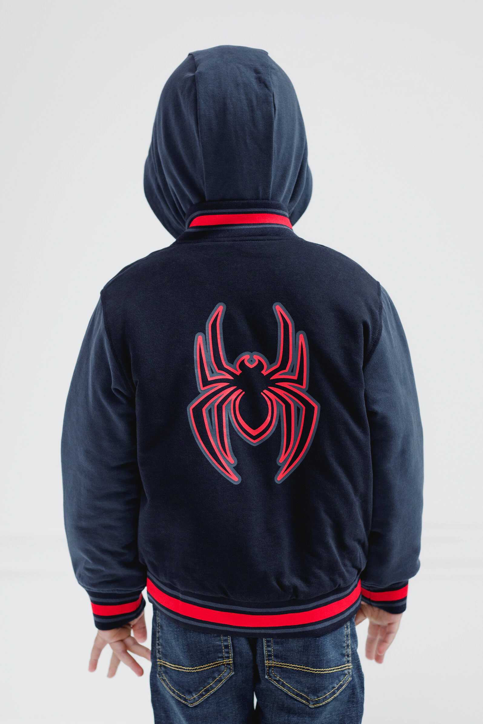 Marvel Spider-Man Boys' Varsity Hooded Bomber Jacket