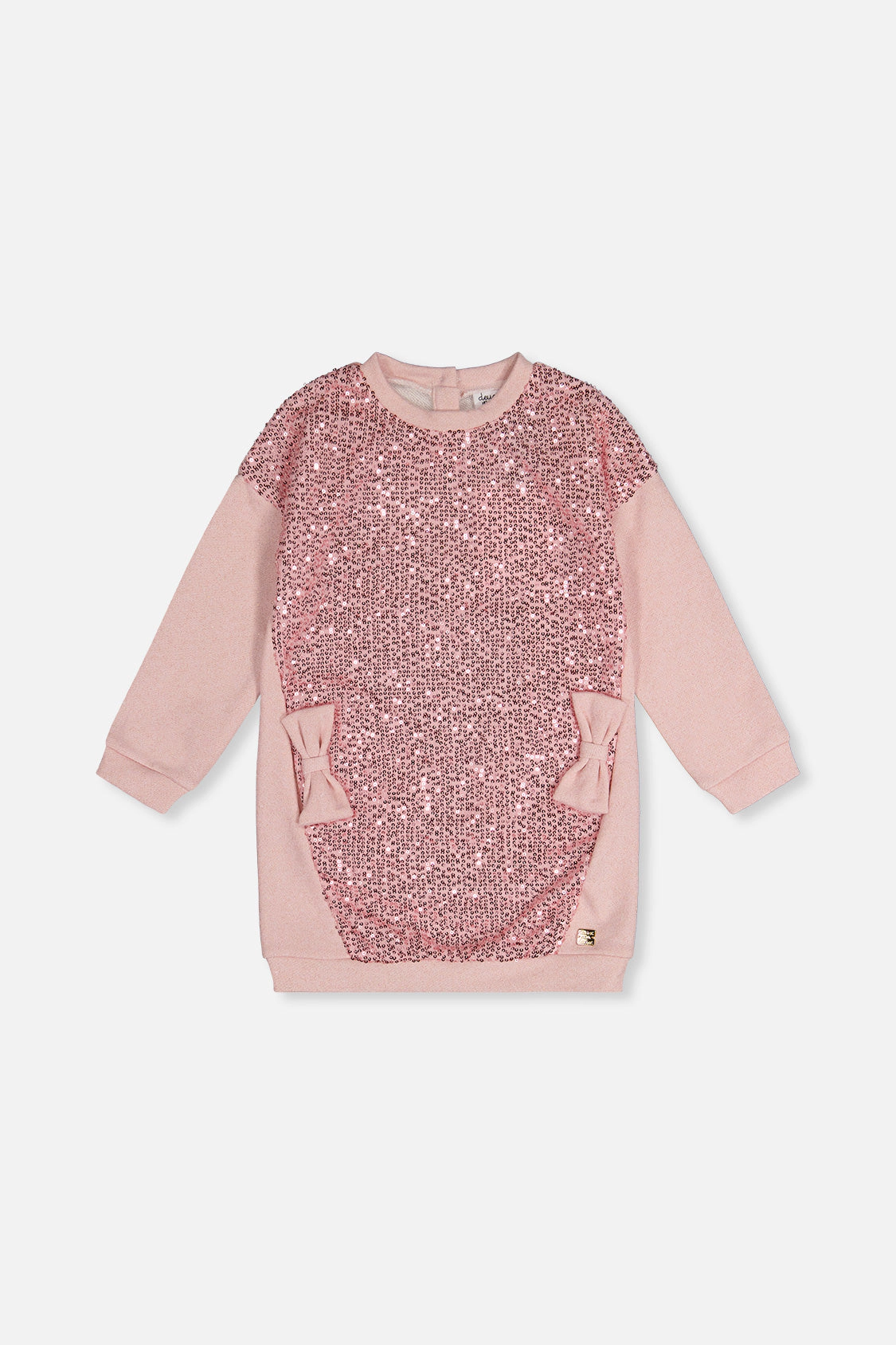 Deux par Girls Sweatshirt Dress with Sequins