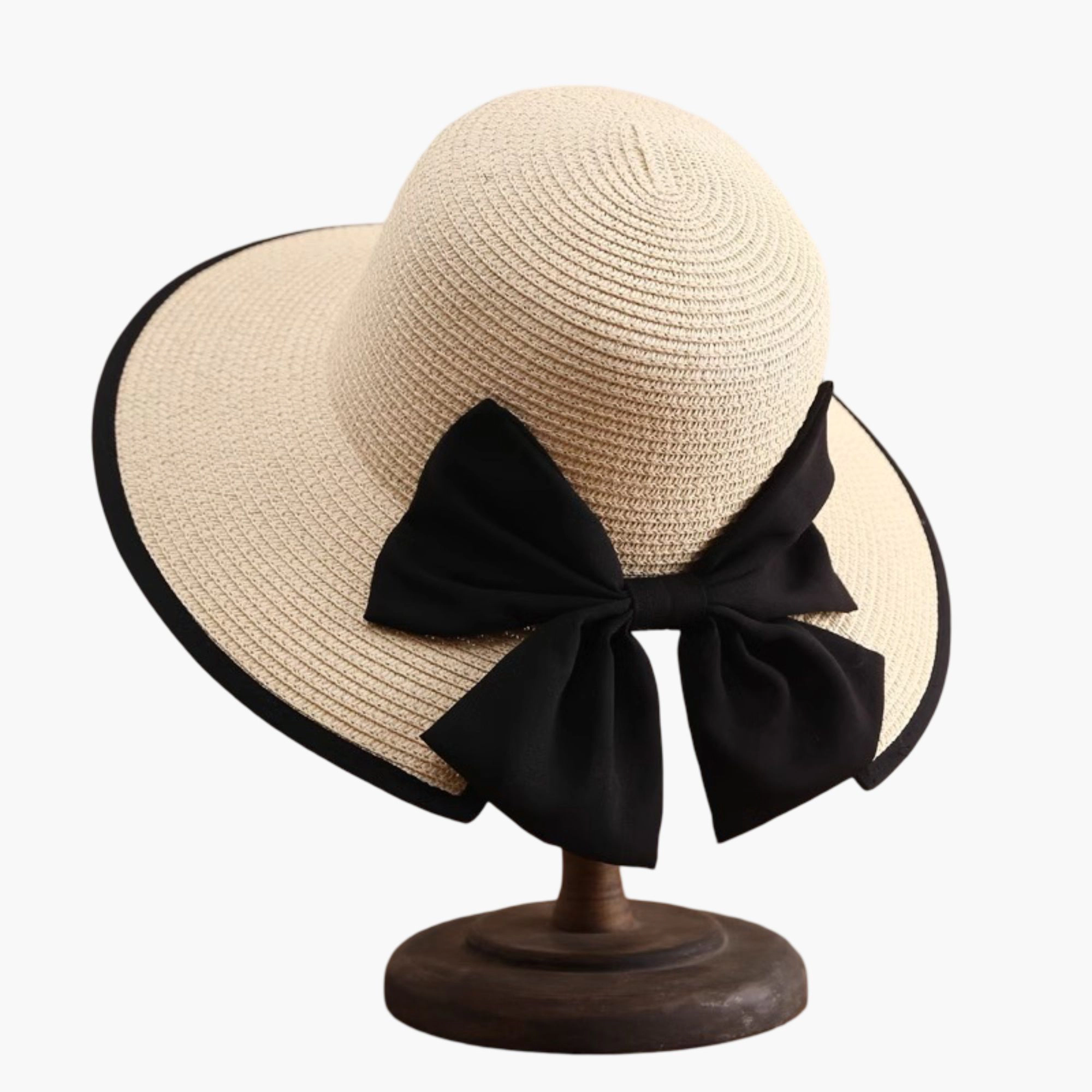 Anna-Kaci Women's Women Wide Brim Straw Sun Hat with Bow Detail Summer Protection