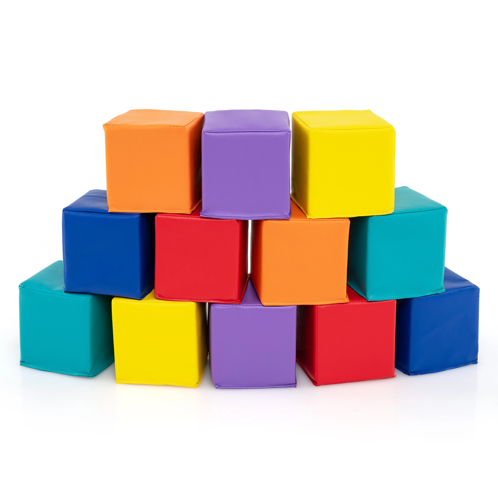 SUGIFT Multicolor for Kids 12-Piece Soft Foam Building Blocks Climbing Foam Cubes Set