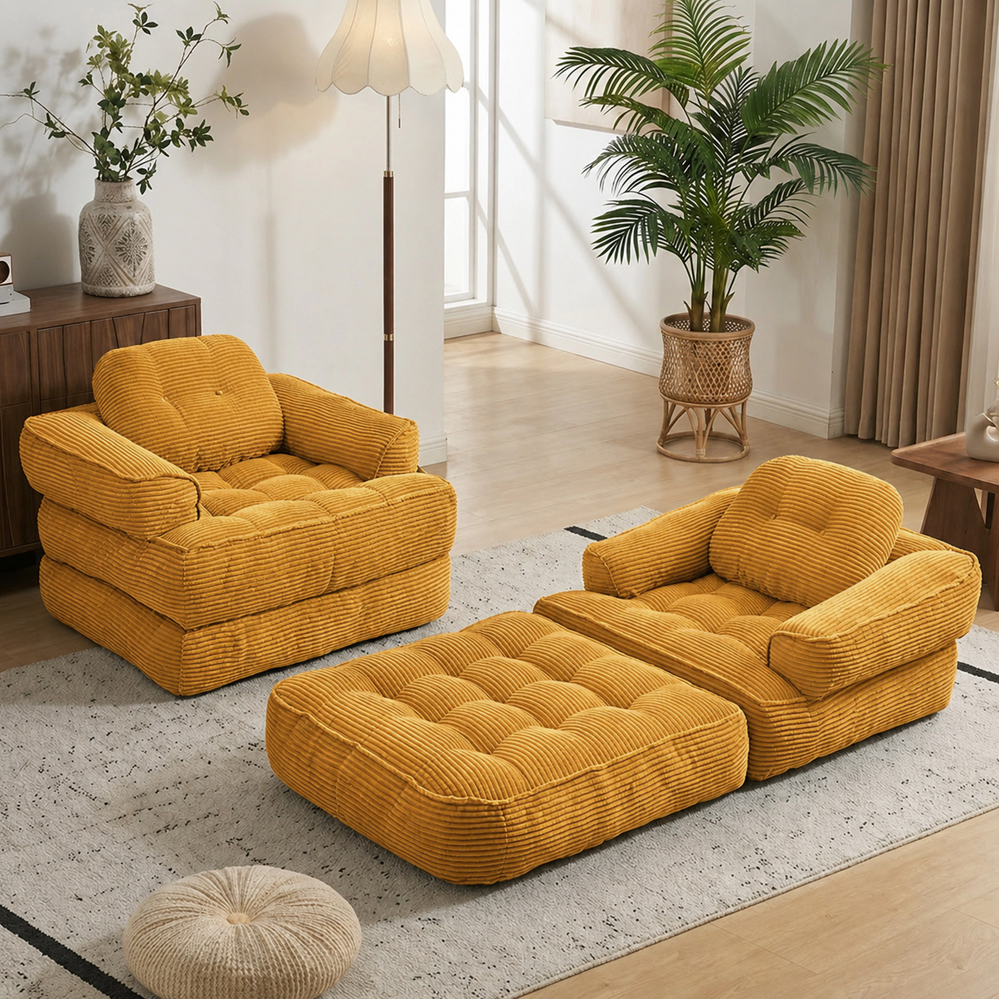 GOODSILO Convertible Foam Folding Sofa Bed