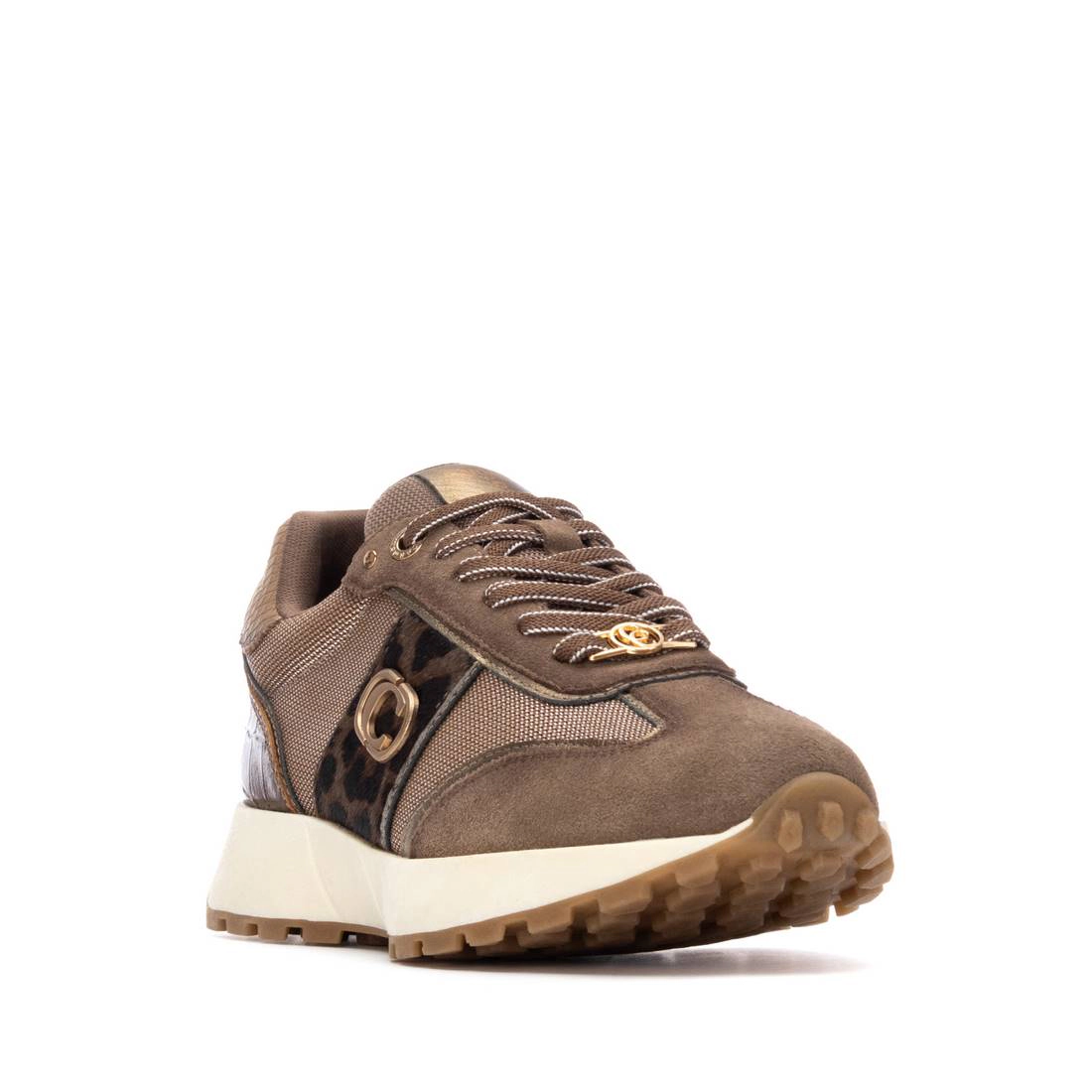 Women's Suede Lace-Up Sneakers Carmela Collection By XTI