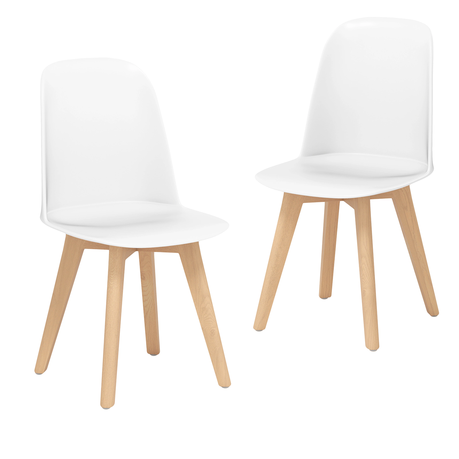 SUGIFT Modern Solid Beech Wood Legs and Tilt Backrest 330-lb Set of 2 Dining Chairs