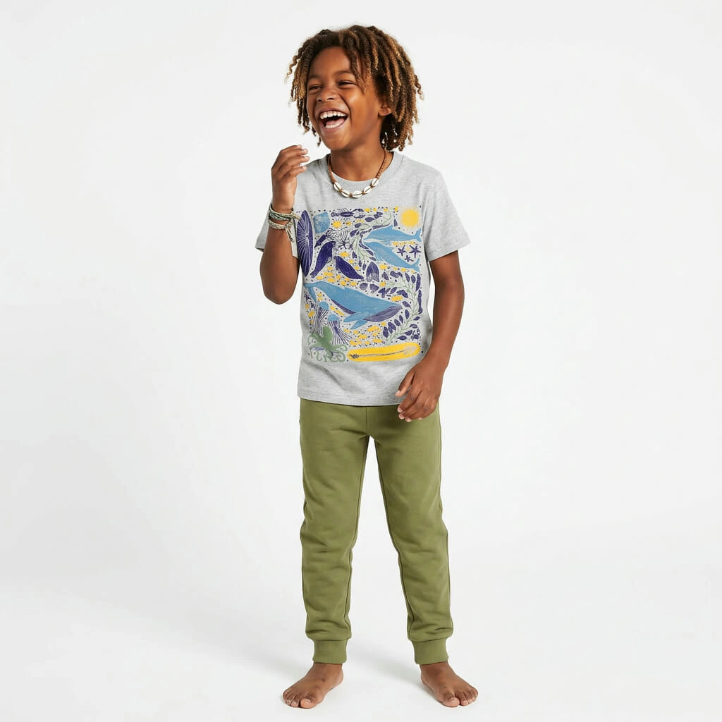 Mightly Boys Organic Cotton Short Sleeve T-Shirt