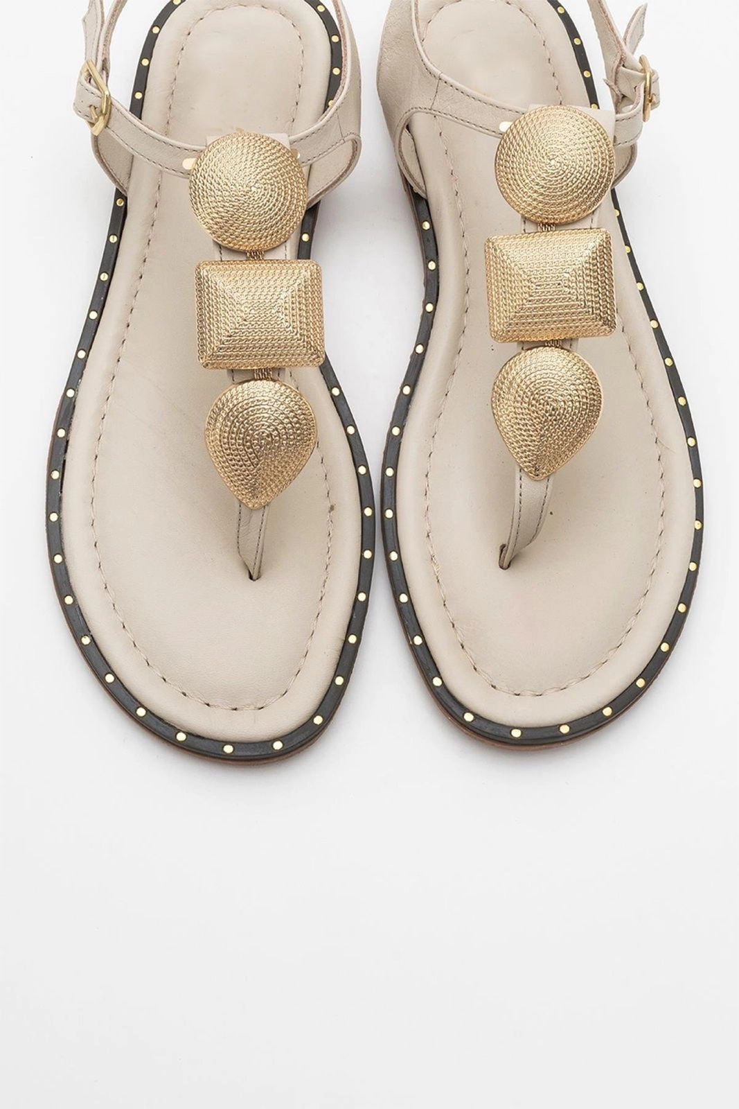 Forever & Always Womens Giulia Leather Flat Sandals