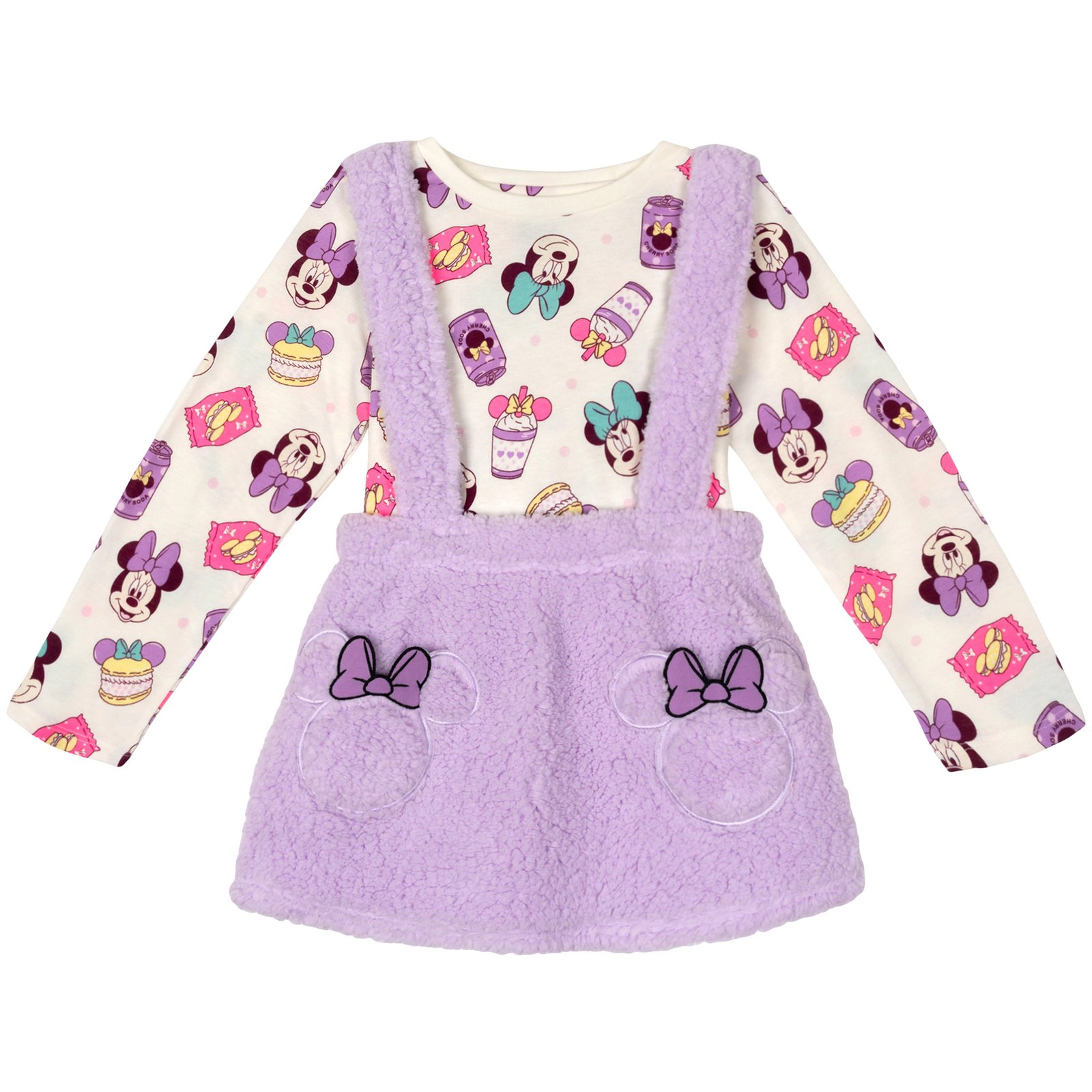 Disney Girls' 2-Piece Tee and Suspender Skirt Set