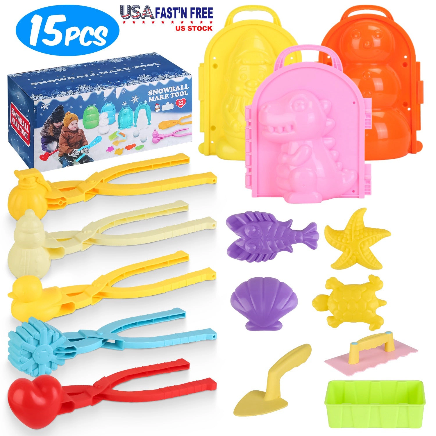 GBruno 15-Piece Winter Snowball Maker Kit