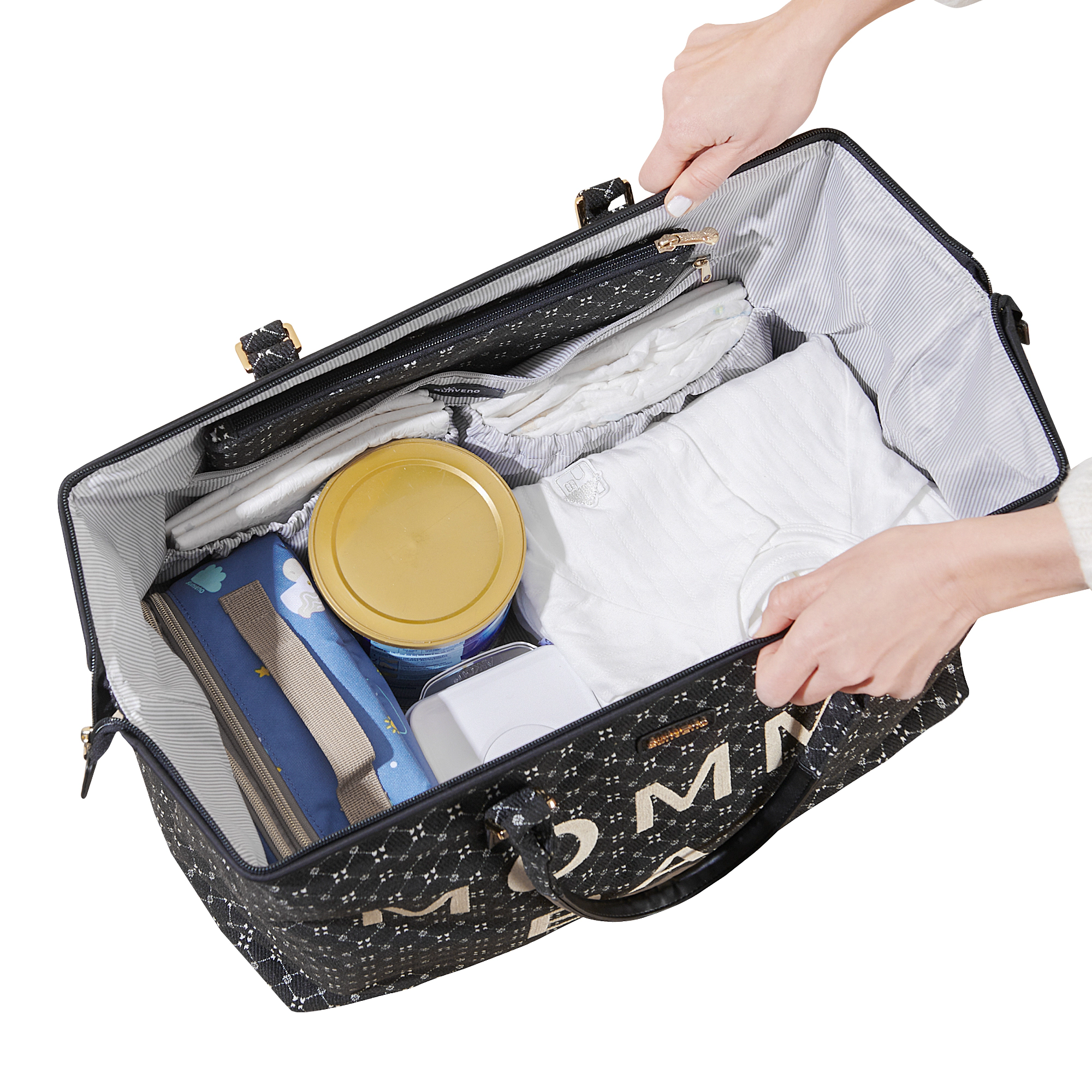 SUNVENO Mommy Bag Weekender Duffel Tote