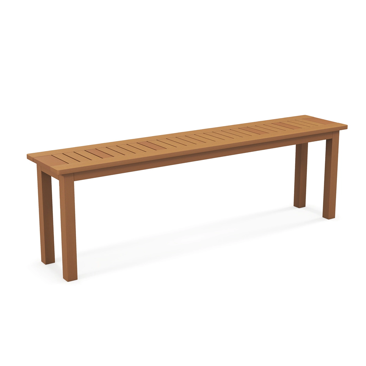 SUGIFT 59-Inch Natural Wood Backless Dining Bench, 330-Lb Capacity, Slatted Seat