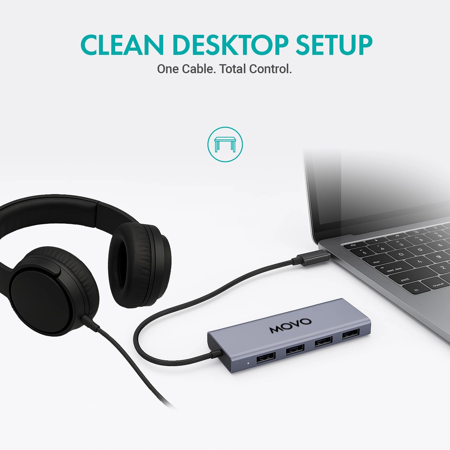Movo UMX-1 USB Microphone Hub – 4-Port Powered USB Interface for Podcasting and Streaming Mics – Low-Noise, High-Speed