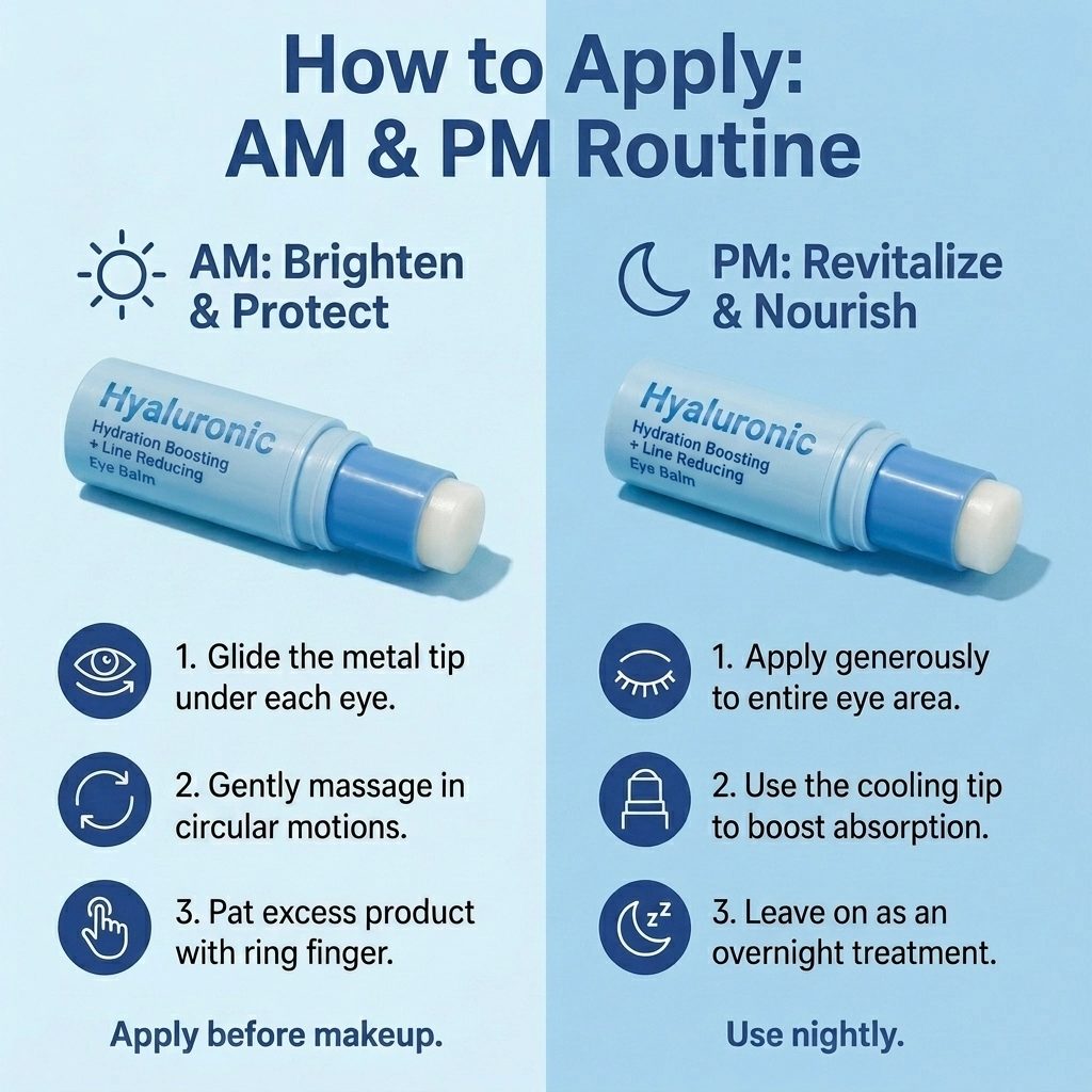 Lovery Hyaluronic Hydration-Boosting Eye Balm - Korean Skin Care Moisture & Line-Smoothing Treatment