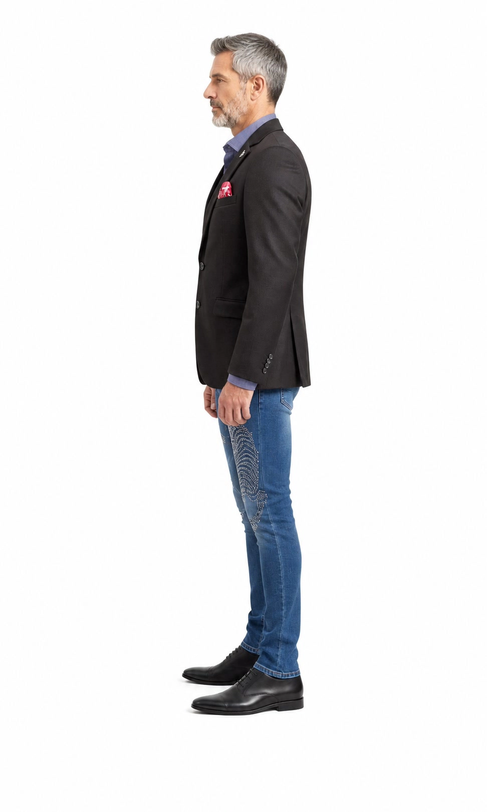 Elie Balleh Men's Slim Fit Solid Blazer Sports Coat Jacket