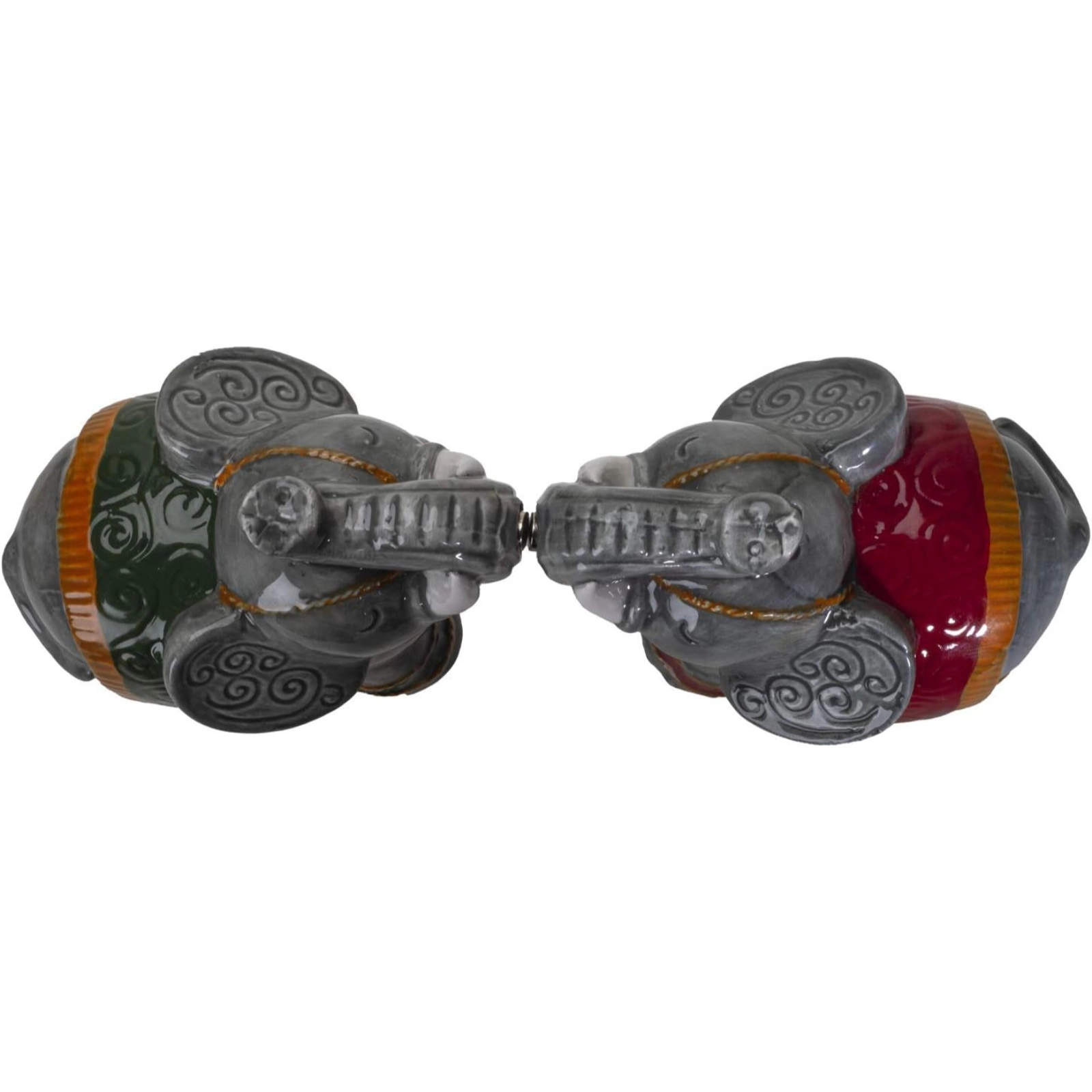 Pacific Giftware Raja Elephants Ceramic Magnetic Salt and Pepper Shakers Set