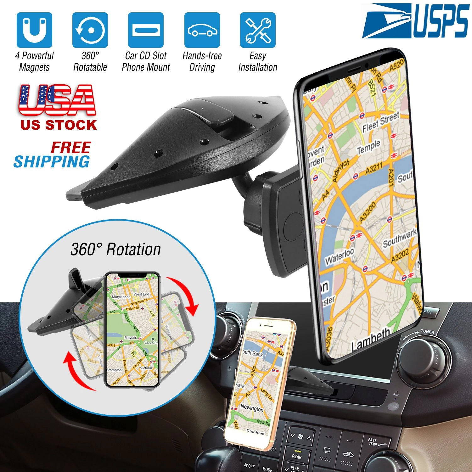 GBruno Magnetic CD Slot Car Phone Mount