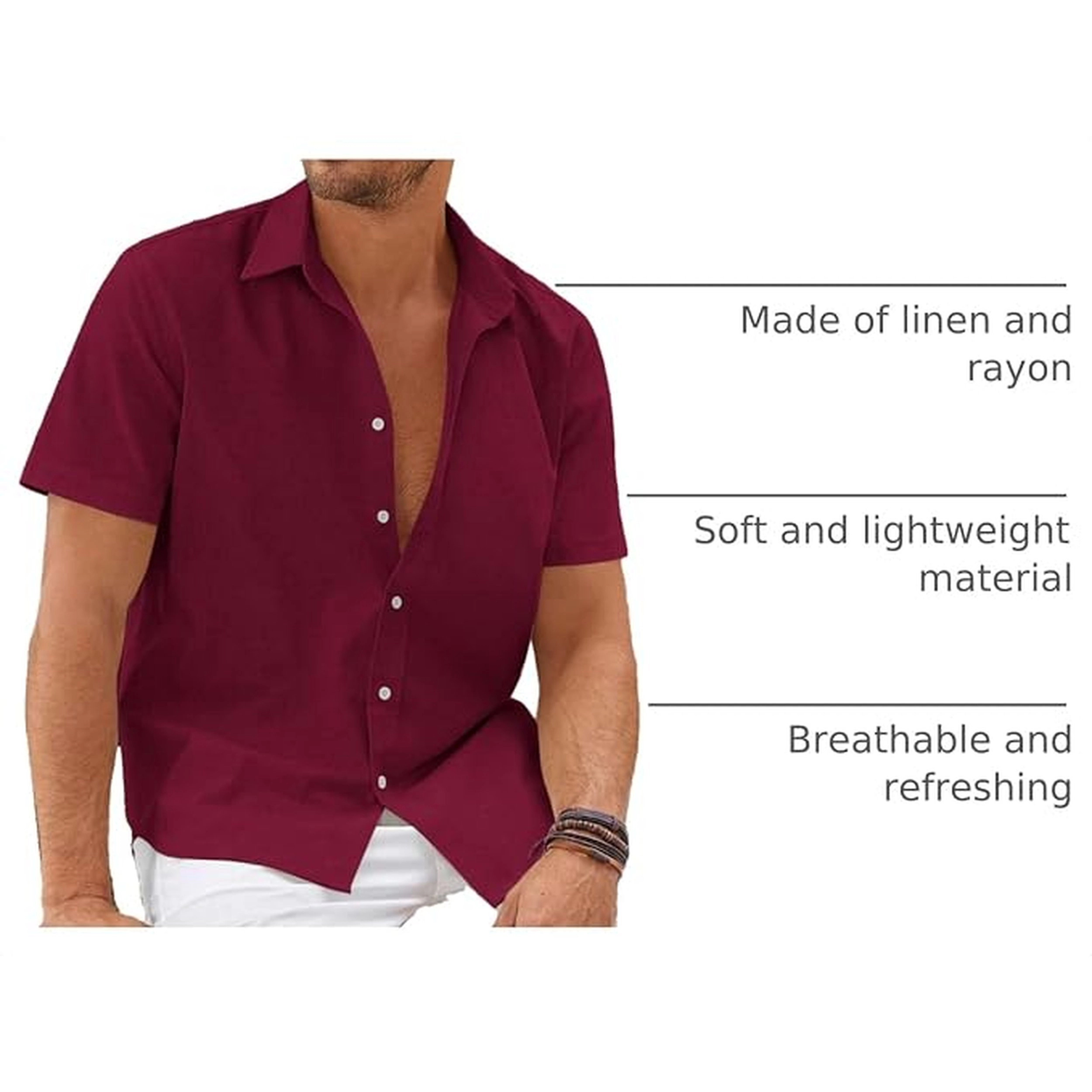 COOFANDY Men's Regular Fit Short Sleeve Camp Shirt