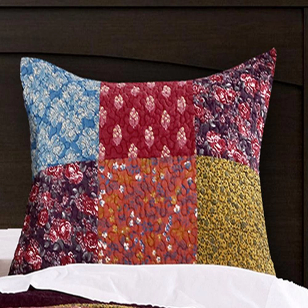Barefoot Bungalow Normandy Floral Print Reversible Perfect Pillow Sham