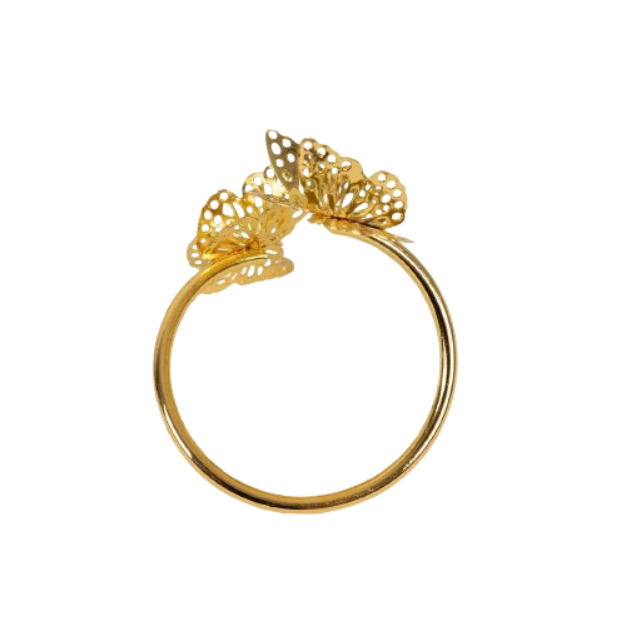 Home Collection Set of 4 Butterfly Metal Napkin Rings