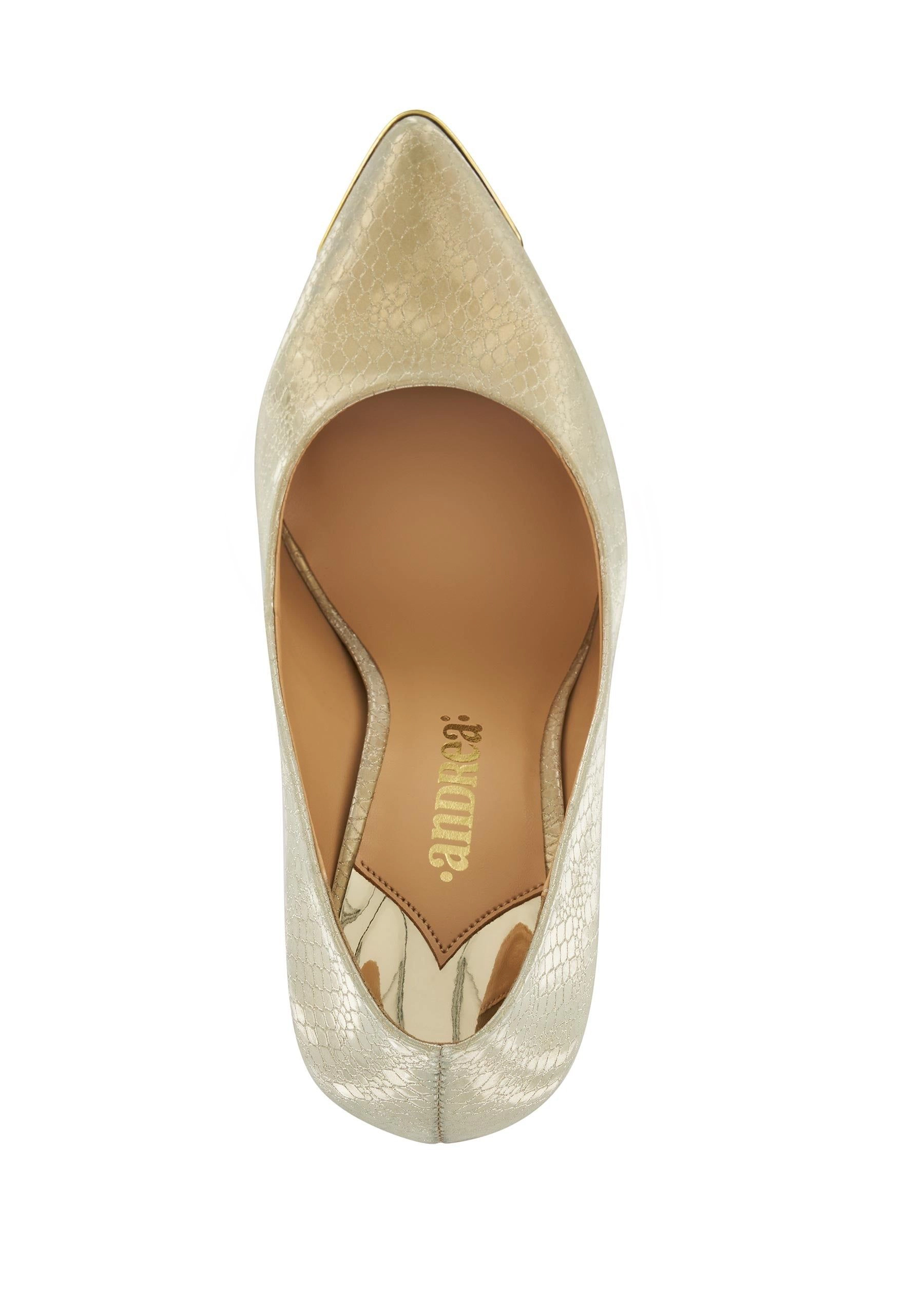 Andrea Classic High Heels With Metallic Detail