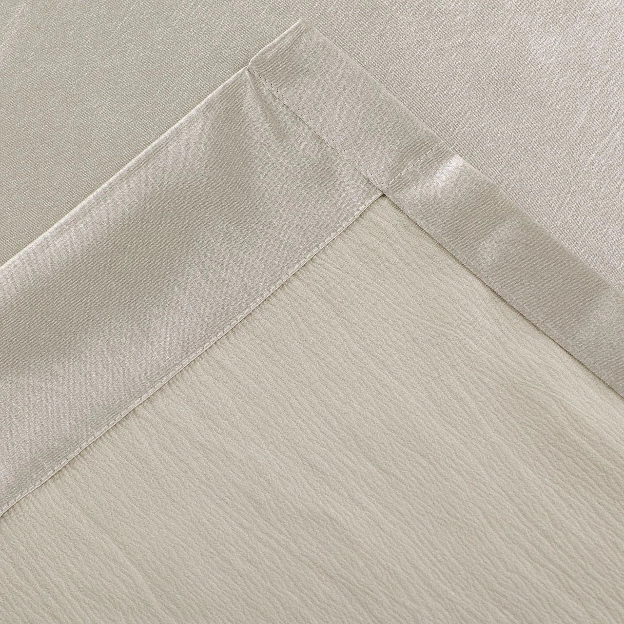 Kate Aurora 1 Piece Beige Regency Lux Rod Pocket Semi Sheer Window Curtain Panel - 84 in. Long