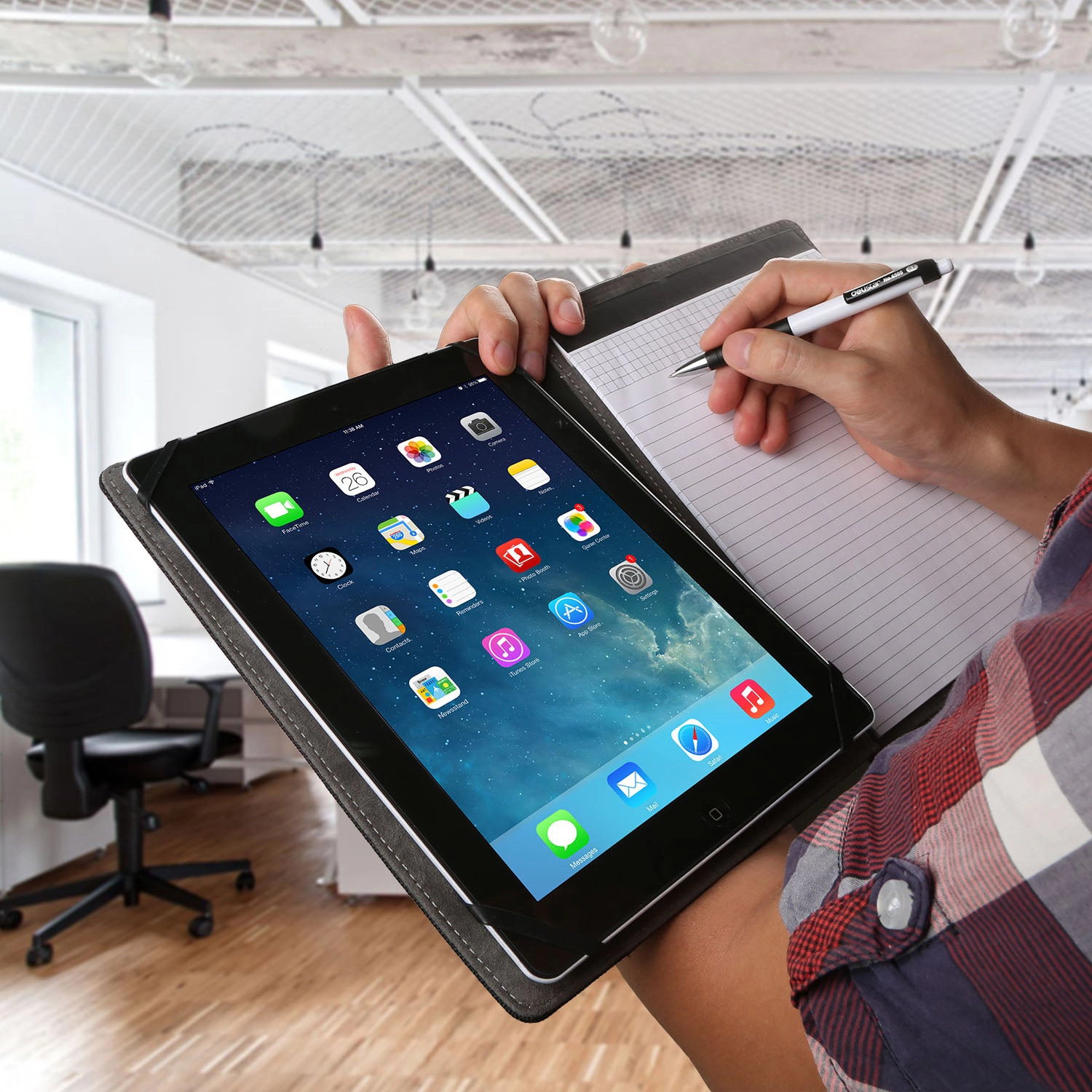 GBruno Tablet Padfolio With Notepad 8x10 Inch