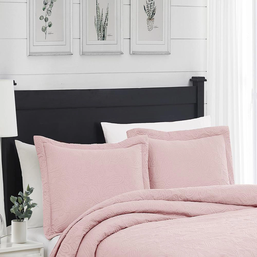 RT Designers Collection Milla 3pc Pinsonic All Season Quilt Set for Revitalize Bedroom