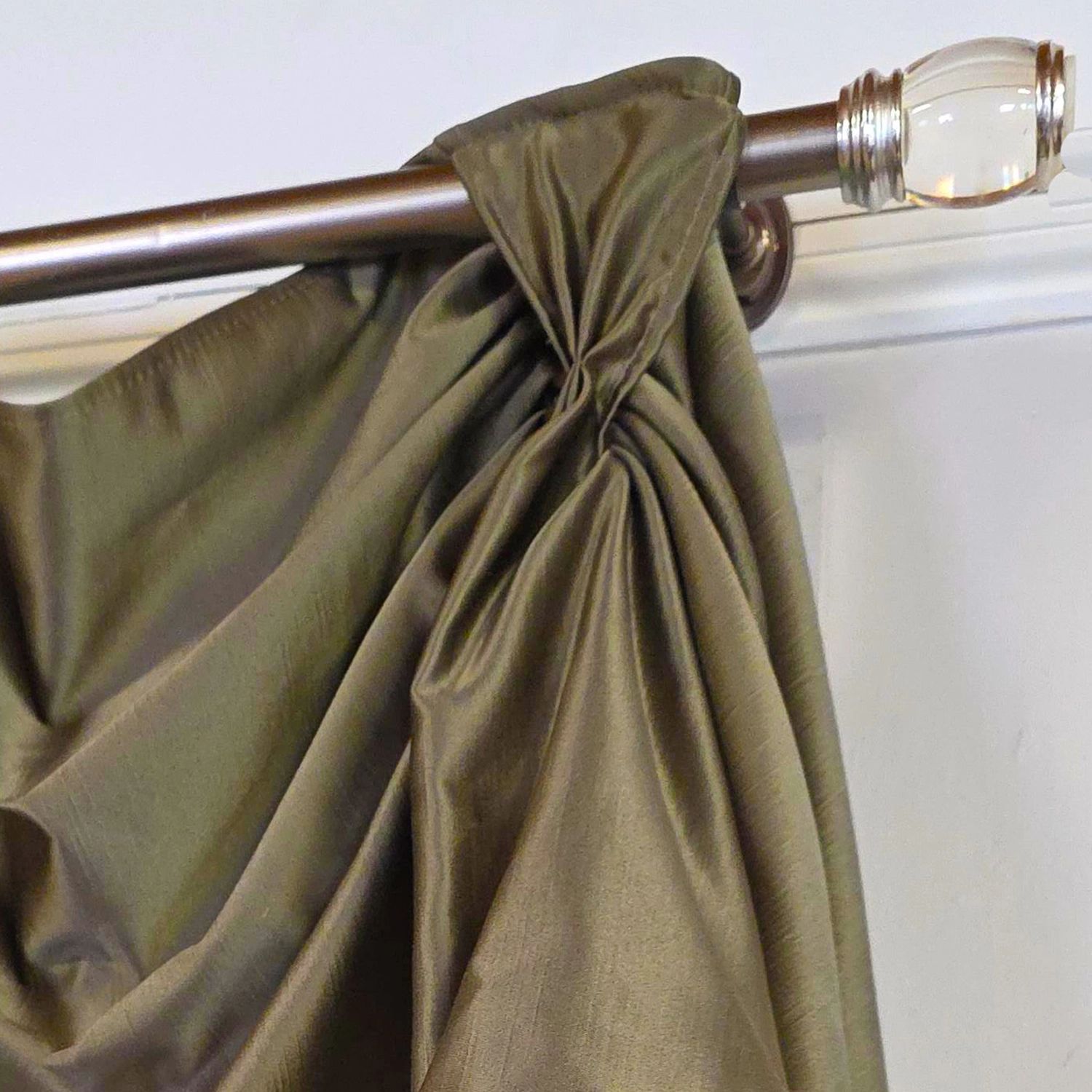 RLF Home Soft Rayon 3-S Victory Swag Window Valance 100% Cotton Tab Top 54" x 17" Green