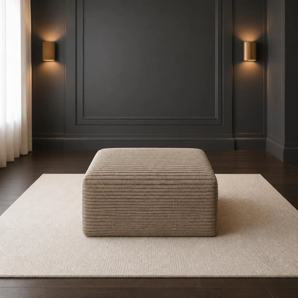 GOODSILO Comfortable Foam Filled Rectangular Low Profile Ottoman